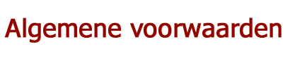 Algemene voorwaarden